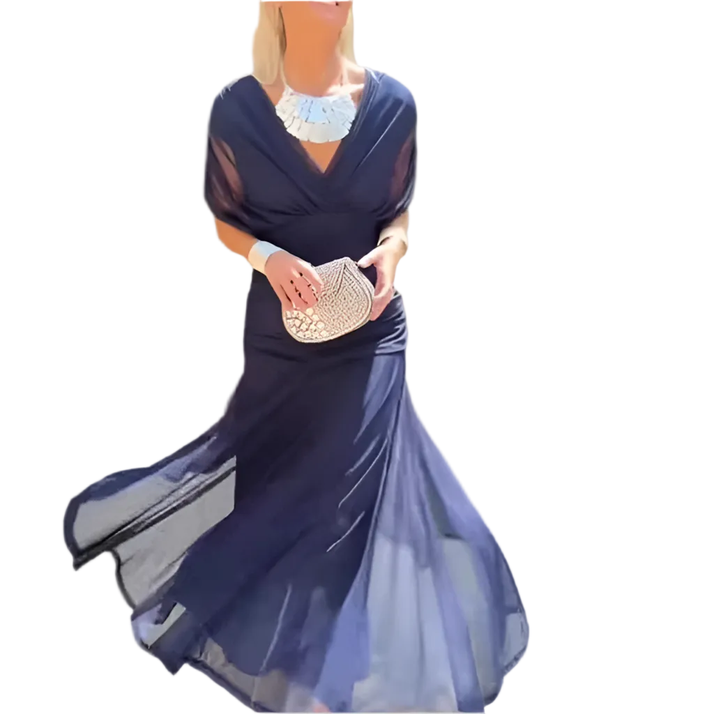 🍒Spring summer printed v-neck mesh off-shoulder dress versatile party outfits for vacation and weddings smart casual chiffon evening dress for women solid feminine clothing Off The Charts Off Shoulder