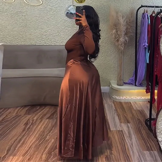🍒Summer maxi dress slim smart casual womens wear maxi outfit off shoulder occasion party satin clothing Be SAT-IN JERSEY Fashion