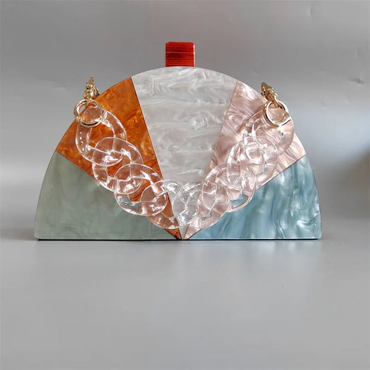 🍒Orange resin bag with handle women shoulder bag acrylic box clutch bag evening purse wedding party purse wallet No Need To Squeese Money Out For this Orange