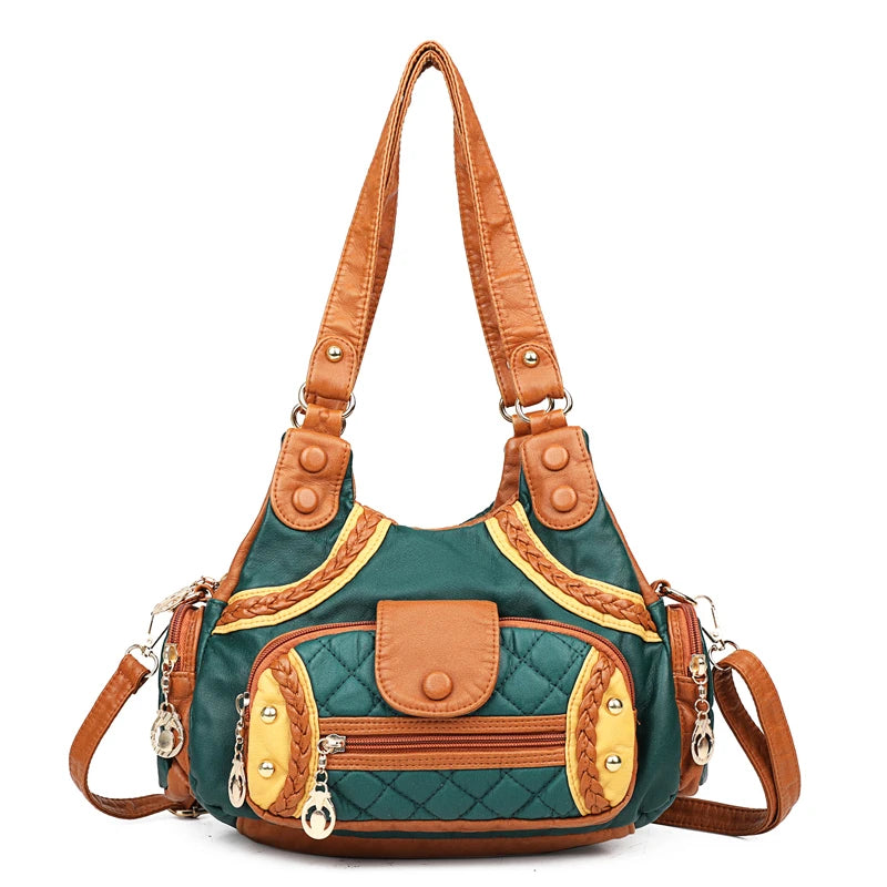 🍒Womens high quality handbags soft pu leather crossbody designer bag shoulder tote fashion luxury female Get Happy With A Zippy Snappy