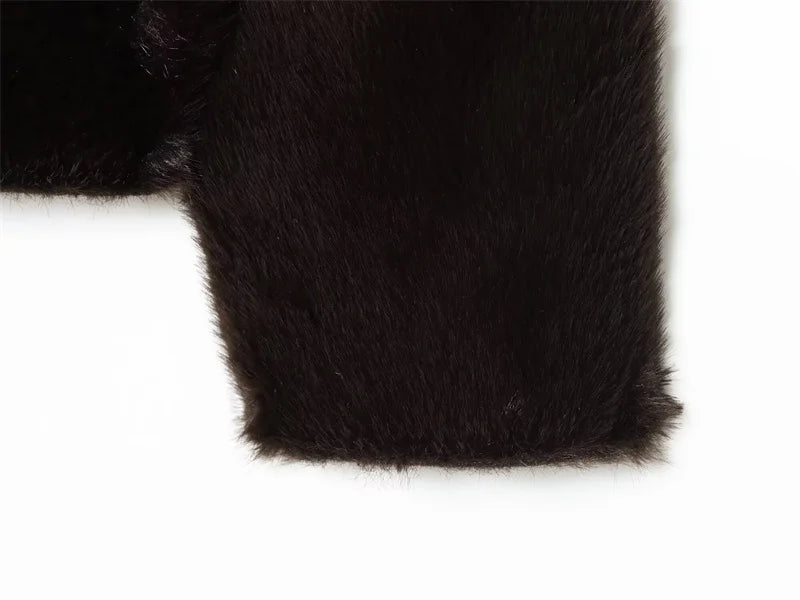 🍒Faux leather Jackets brown women long-sleeve reversible outerwear smart casual women stylish and unique Lavish In Leather or Flip To Fur