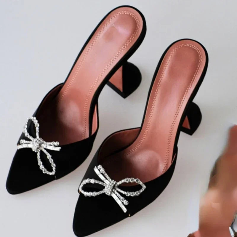 🍒Fish mouth high heels sandals open toe shoes with bow wine cup heel sandal slippers women Don’t Fish For The Right Shoe Get These And you will Be Open Mouthed