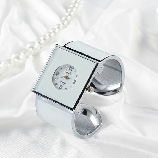 🍒Bangle watch for women casual simple dial stainless steel jewellery wristwatch charming bracelet smart casual quartz watches Get Watched