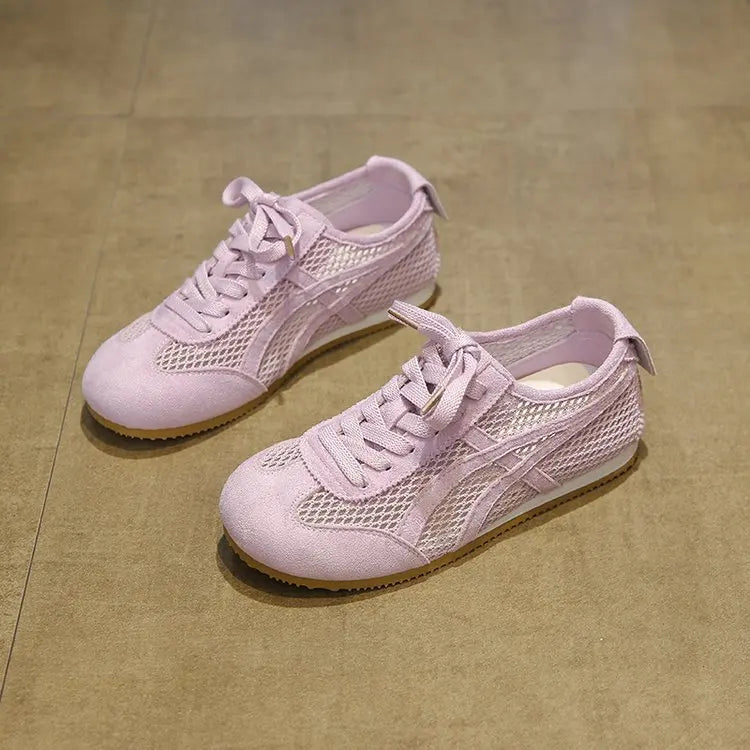 🍒Summer sports shoes fashion breathable mesh trainers casual flat bottom non-slip foot wear for women mesh house slippers