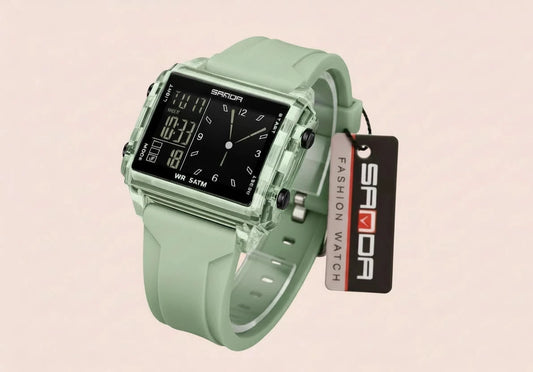 🍒Fashion electronic watches unisex luminous calendar time piece waterproof clock outdoor sports Casual Ladies Digital Wristwatch Face The Day With A Big Face