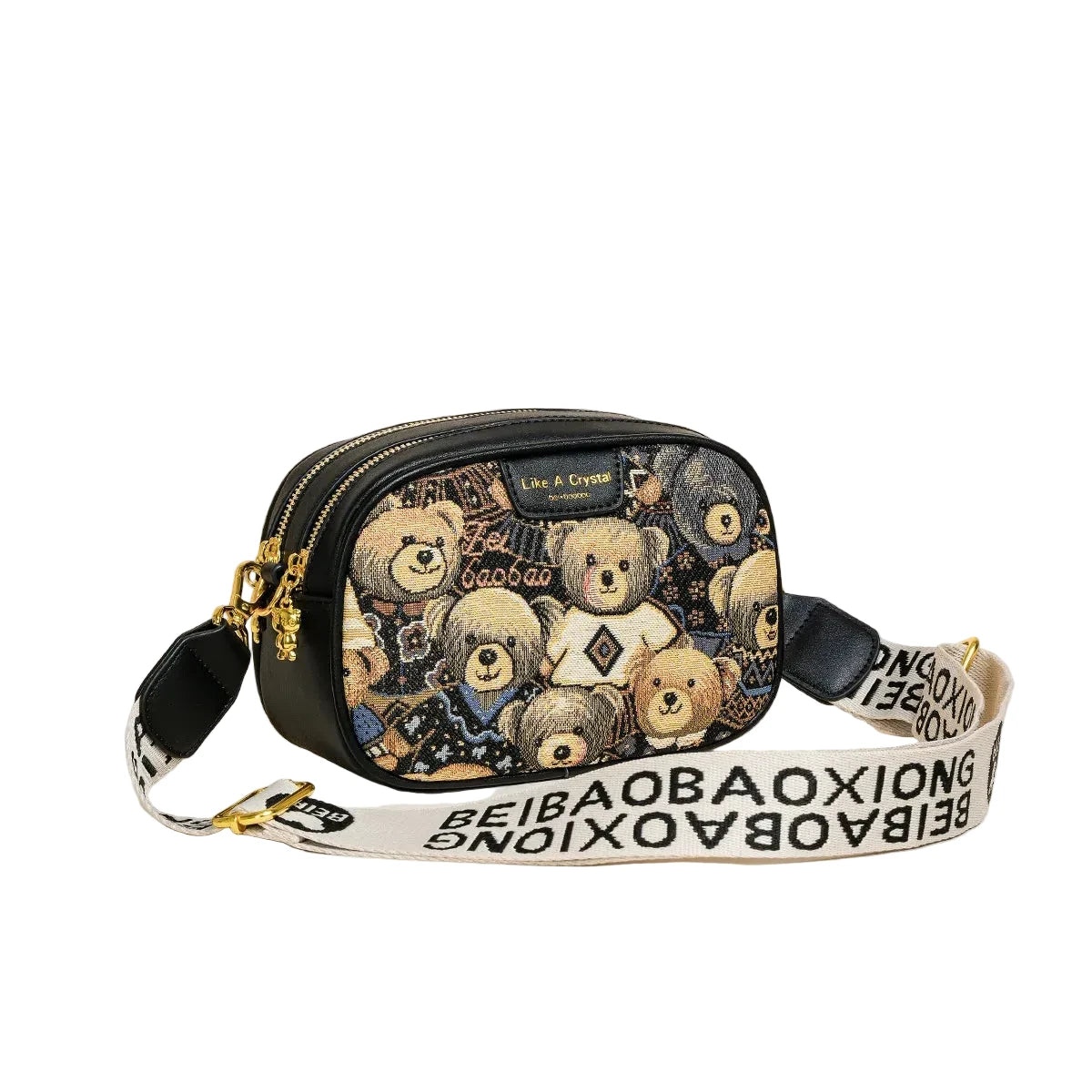🍒Casual crossbody bags for women pu leather ladies luxury designer bags female large capacity crossbody shoulder travel bag holiday bag ‘ BEAR Your Cute With A TEDDY Bag