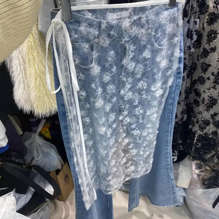 🍒Sheer floral skirt smart casual wear for women mesh outfit maxi fashion sweet girl fashion clothes evening wear streetwear It Will Be A Sheer delight To Wear