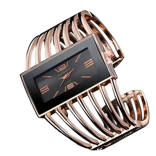 🍒Womens large face watch quality stainless steel luxury fashion rose gold bangle bracelet wristwatch for women dress ladies time piece female occasion jewellery accessory Watch This Bangle