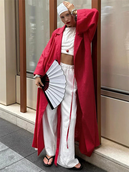 🍒Dress for women versatile casual loose clothing fashion lapel Long light summer coat with long sleeve summer commuting clothes Dont Overlook An Over Coat