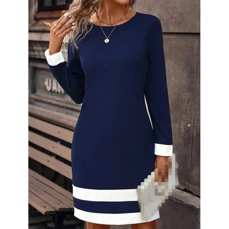 🍒Autumn winter fashion slim fitting long sleeve knitted dress women round neck outfit female smart casual clothes Cool Fashion Lines