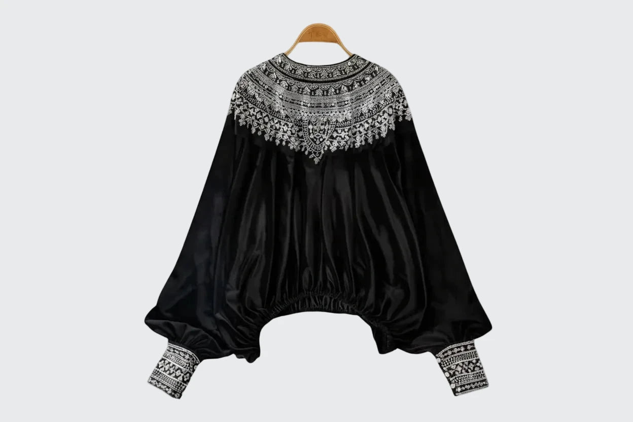 🍒Vintage velvet blouse women's velour shirt sequin clothing elasticated waist top Loose party occasion wear clothing Voted Velvet Varying Never