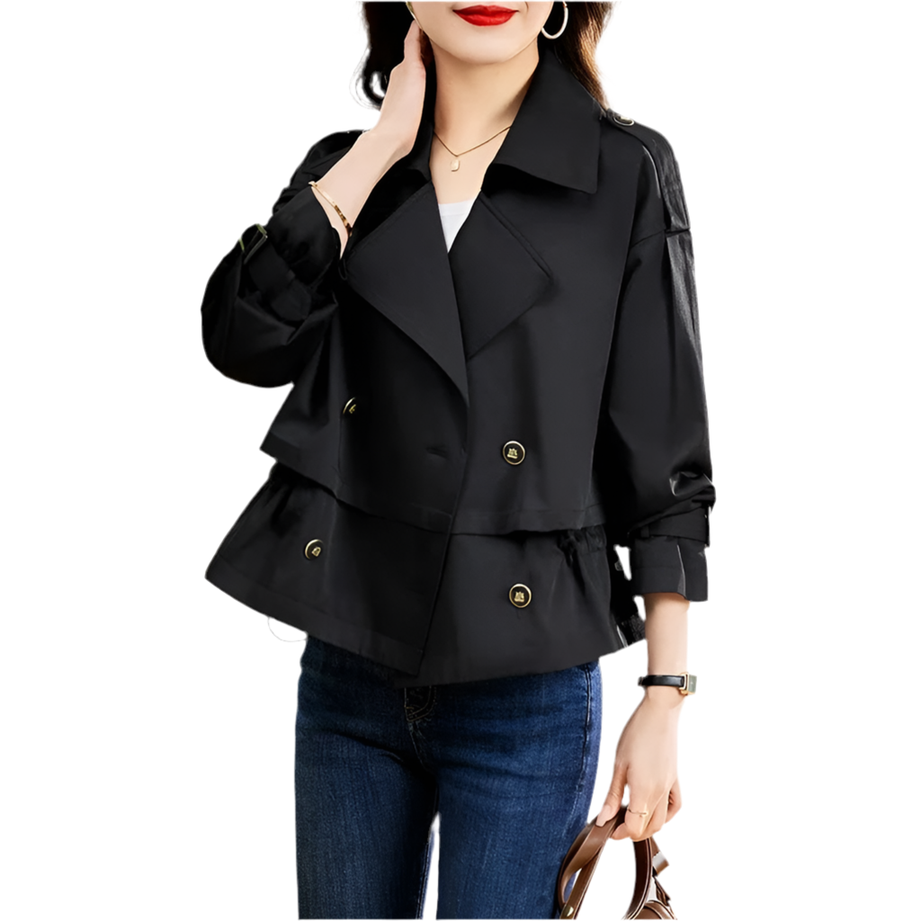 🍒Short Windbreaker Jacket for women's spring and autumn popular trench style high-end casual fashion outerwear Don’t WIND up with boring jackets take a BREAK(er)