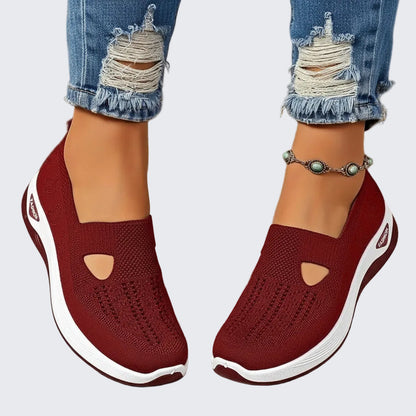 🍒Breathable comfortable shoes casual slip on shoes light weight mesh summer footwear for women rubber sole walking shoes Fashion Mesh-age