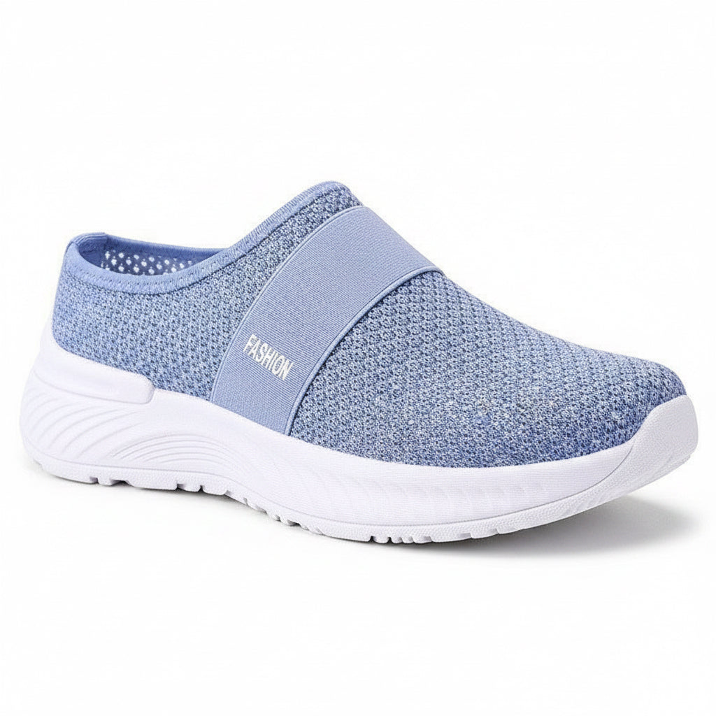 🍒Women slip on casual shoes mesh footwear breathable summer holiday footwear beach slides rubber sole Mules  Move Into Mesh Movers