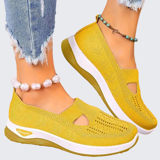 🍒Breathable comfortable shoes casual slip on shoes light weight mesh summer footwear for women rubber sole walking shoes Fashion Mesh-age