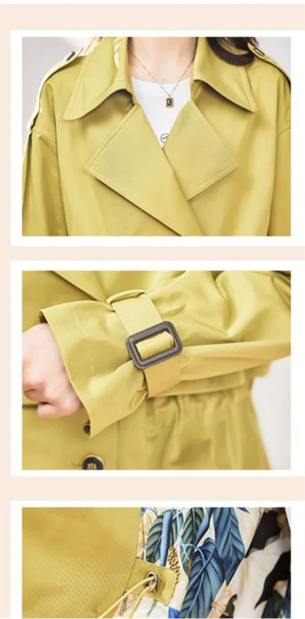 🍒Short Windbreaker Jacket for women's spring and autumn popular trench style high-end casual fashion outerwear Don’t WIND up with boring jackets take a BREAK(er)
