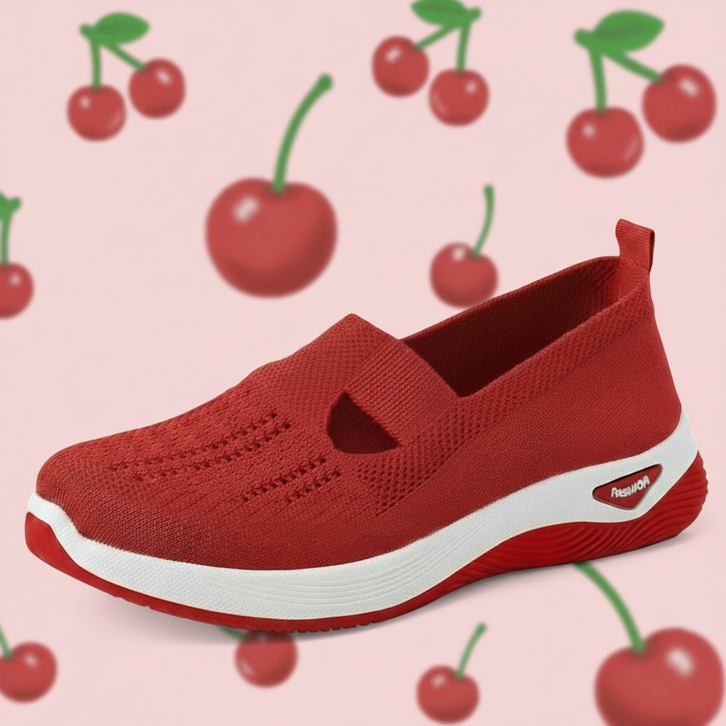 🍒Breathable comfortable shoes casual slip on shoes light weight mesh summer footwear for women rubber sole walking shoes Fashion Mesh-age