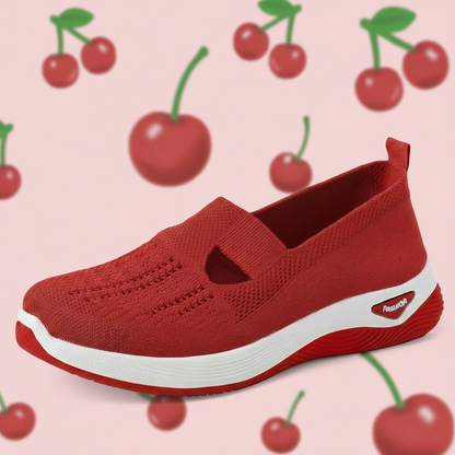 🍒Breathable comfortable shoes casual slip on shoes light weight mesh summer footwear for women rubber sole walking shoes Fashion Mesh-age