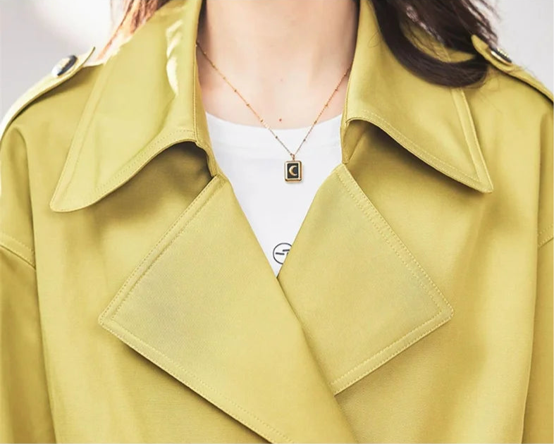 🍒Short Windbreaker Jacket for women's spring and autumn popular trench style high-end casual fashion outerwear Don’t WIND up with boring jackets take a BREAK(er)