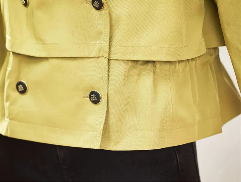 🍒Short Windbreaker Jacket for women's spring and autumn popular trench style high-end casual fashion outerwear Don’t WIND up with boring jackets take a BREAK(er)