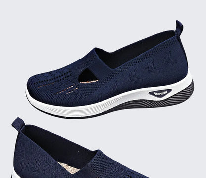 🍒Breathable comfortable shoes casual slip on shoes light weight mesh summer footwear for women rubber sole walking shoes Fashion Mesh-age
