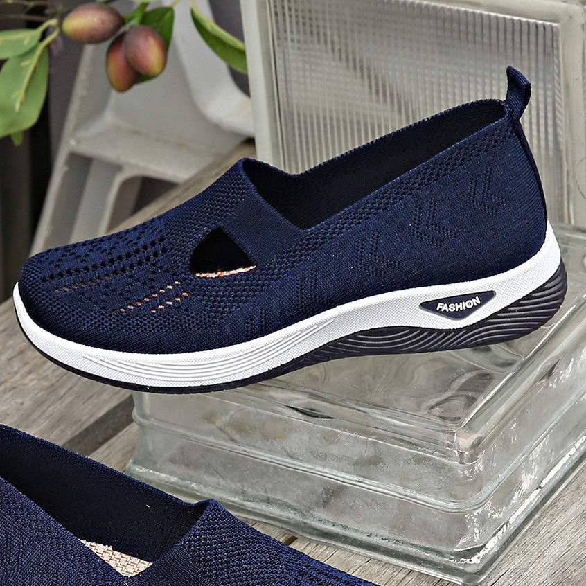 🍒Breathable comfortable shoes casual slip on shoes light weight mesh summer footwear for women rubber sole walking shoes Fashion Mesh-age