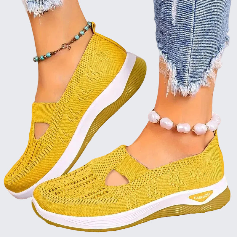 🍒Breathable comfortable shoes casual slip on shoes light weight mesh summer footwear for women rubber sole walking shoes Fashion Mesh-age