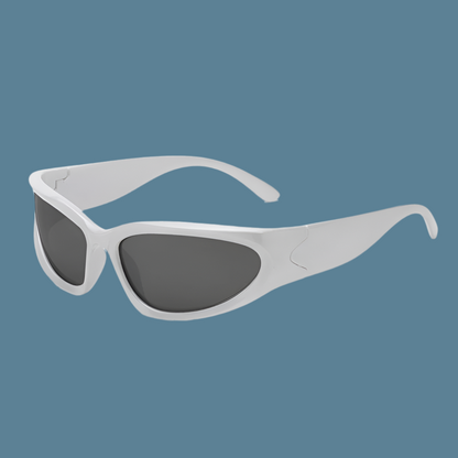 🍒Wrap around sunglasses Y2k luxury sunglasses women sun glasses 2000'S shades glasses high protection UV400 sunnies female eyeglass sunshade Slick Silver Sunnies