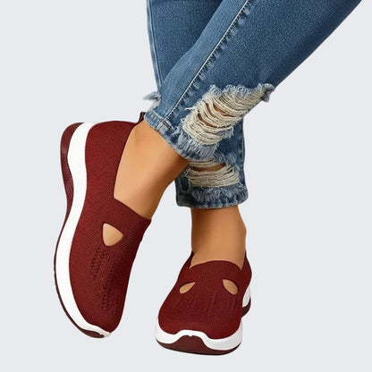 🍒Breathable comfortable shoes casual slip on shoes light weight mesh summer footwear for women rubber sole walking shoes Fashion Mesh-age