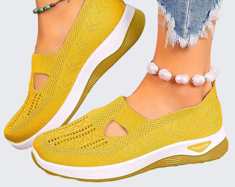 🍒Breathable comfortable shoes casual slip on shoes light weight mesh summer footwear for women rubber sole walking shoes Fashion Mesh-age