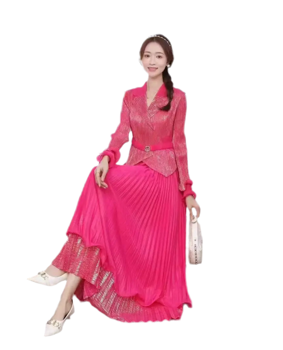 🍒Designer outfits for women fashion dress with collar jacket ruffle hem dress party occasion clothing high stretch garment approximately english size (12-16) Dont Be A Lemon Get An Orange  or…