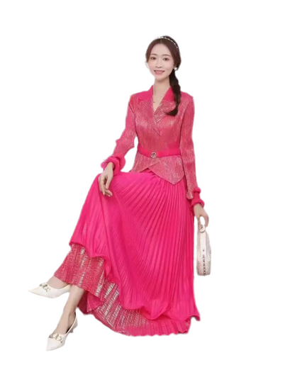 🍒Designer outfits for women fashion dress with collar jacket ruffle hem dress party occasion clothing high stretch garment approximately english size (12-16) Dont Be A Lemon Get An Orange  or…