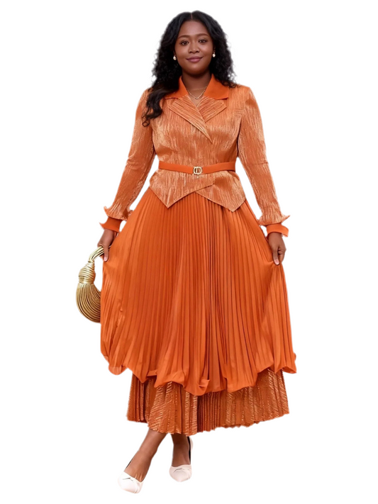 🍒Designer outfits for women fashion dress with collar jacket ruffle hem dress party occasion clothing high stretch garment approximately english size (12-16) Dont Be A Lemon Get An Orange  or…