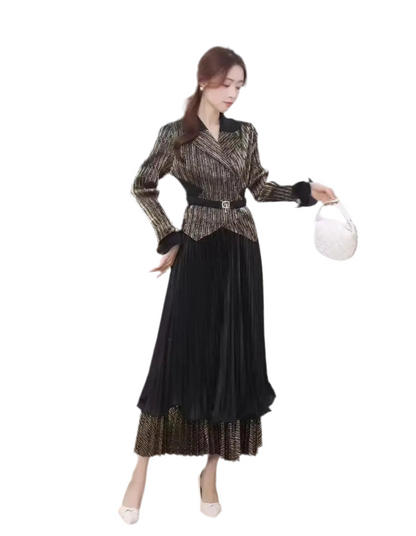 🍒Designer outfits for women fashion dress with collar jacket ruffle hem dress party occasion clothing high stretch garment approximately english size (12-16) Dont Be A Lemon Get An Orange  or…