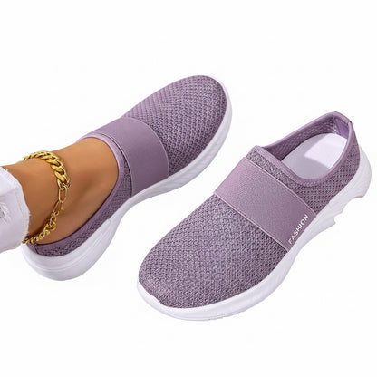 🍒Women slip on casual shoes mesh footwear breathable summer holiday footwear beach slides rubber sole Mules  Move Into Mesh Movers
