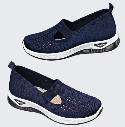 🍒Breathable comfortable shoes casual slip on shoes light weight mesh summer footwear for women rubber sole walking shoes Fashion Mesh-age