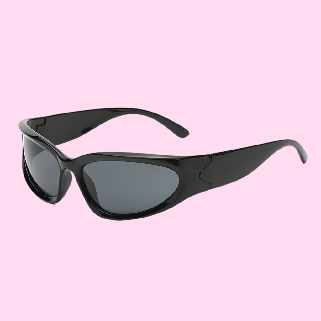 🍒Wrap around sunglasses Y2k luxury sunglasses women sun glasses 2000'S shades glasses high protection UV400 sunnies female eyeglass sunshade Slick Silver Sunnies