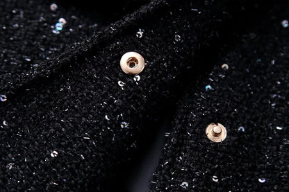 🍒Shine sequin jacket Y2k stand collar short coats for women long sleeve shiny outerwear autumn winter occassion party wear clothing Glisten In Glitz