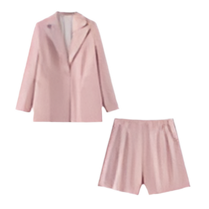 🍒Women's summer jacket fashion loose style suit and matching high waisted shorts smart casual clothing party occasion wear Eyes Cake