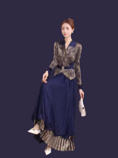 🍒Designer outfits for women fashion dress with collar jacket ruffle hem dress party occasion clothing high stretch garment approximately english size (12-16) Dont Be A Lemon Get An Orange  or…
