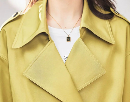 🍒Short Windbreaker Jacket for women's spring and autumn popular trench style high-end casual fashion outerwear Don’t WIND up with boring jackets take a BREAK(er)