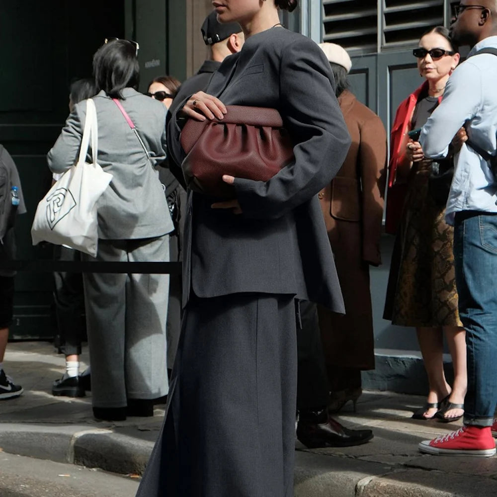 🍒Women’s suit tie-waist wrap maxi skirt and v-neck jacket female long sleeve smart casual two piece set office outfit   A Smart Move Made On Both Sides