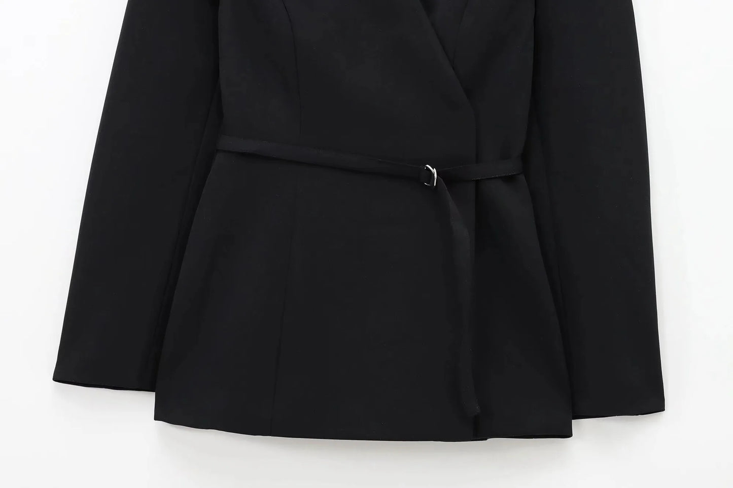 🍒Women's belt jacket v-neck autumn spring clothing smart casual wear retro long sleeve occasion wear party wear Dont WAiST TIE-m In Getting This