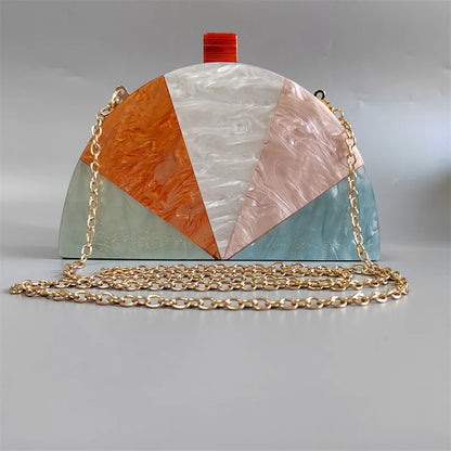 🍒Orange resin bag with handle women shoulder bag acrylic box clutch bag evening purse wedding party purse wallet No Need To Squeese Money Out For this Orange