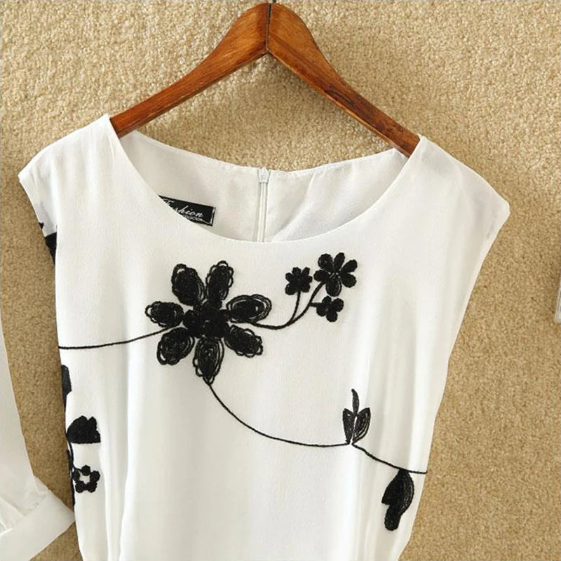 🍒Two piece outfits summer  dress fashion a line summer sets for women elegant floral clothing smart casual wear Move Into Monochrome