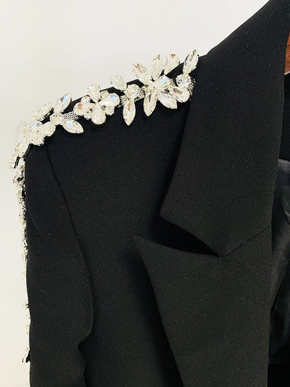 🍒Fashion suits long sleeve white two piece trouser set office wear white wedding suit for women occasion party wear smart casual clothing tuxedo blazer With diamond detail Heaven Sent