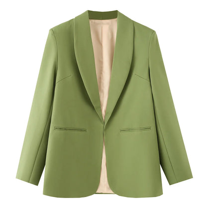 🍒Women's summer clothing elegant commuting jacket flourescent wear style ersatile casual suit jacket smart casual Illuminate In Luminous