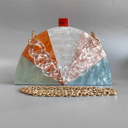 🍒Orange resin bag with handle women shoulder bag acrylic box clutch bag evening purse wedding party purse wallet No Need To Squeese Money Out For this Orange