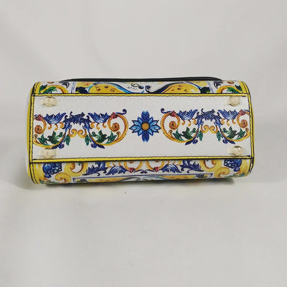 🍒Ladies crossbody bag colourful handbags womens rose print grab bag shoulder bag tote bag leather female Crossbody Brand Designer  Tile Style