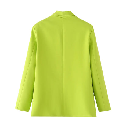 🍒Women's summer clothing elegant commuting jacket flourescent wear style ersatile casual suit jacket smart casual Illuminate In Luminous